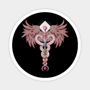 Chakra Caduceus Magnet